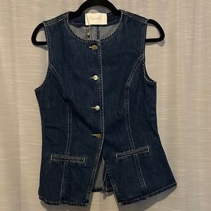 Meshki Abel Denim Button Up Top